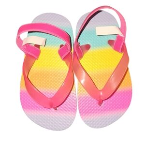 Toddler Rainbow Flip Flops - Size 6/7
